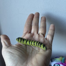 Monarch Caterpillar Plastic Toy 2.5 Realistic Bug Creepy Crawly Creature Prank
