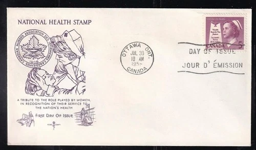Canada FDC 1958 National Health Nurse, unaddressed Rosecraft sc#380