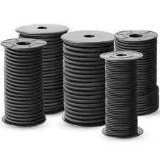 100ft 1/8 Inch Shock Cord - 100% Elastic - Dacron Polyester Marine Grade Bung...
