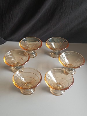 A2BC ️6 EISBECHER GOLDKARTE VERGOLDET SPECIAL RESTAURIERUNG UNBENUTZT! ️