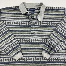 Vintage Givenchy Long Sleeve Polo Adult XL Activewear Striped Designer 90s