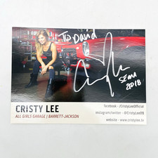 SIGNED Cristy Lee All Girls Garage SEMA 2018 Card 5"x7" Full Color