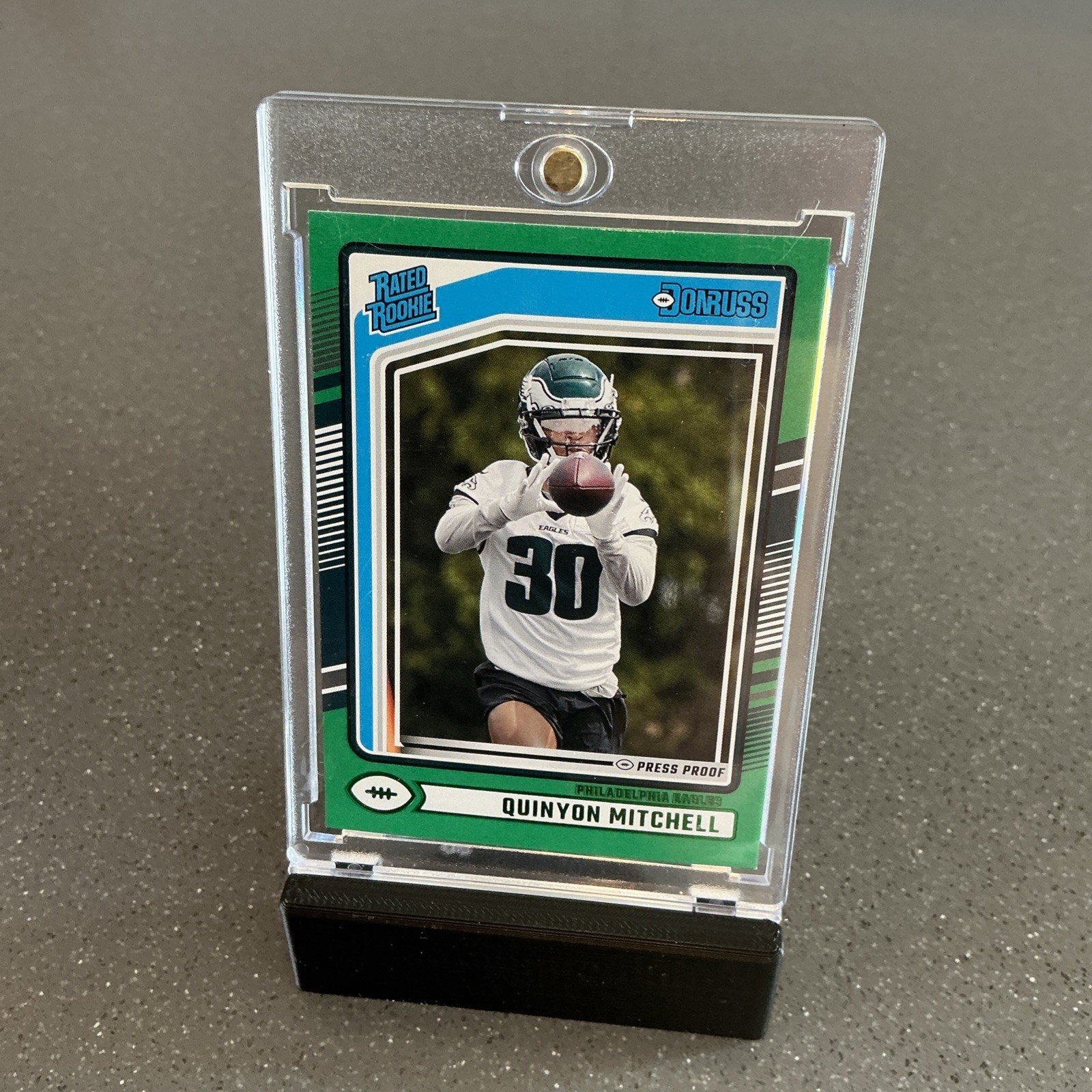 Quinyon Mitchell 2024 Donruss Press Proof Green #361 Eagles RC Rated Rookie