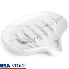 Self-Draining Soap Dish Heavy-Duty Non-Slip Design Bathtub Shower Sink Holder US