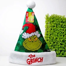 Dr. Seuss The Grinch Who Stole Christmas Hat Santa Hat Holiday Party Hat New