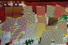 Large Lot Of Vintage Trend Tiny Shaped Stickers Sheets 90s Nostalgia Please Read