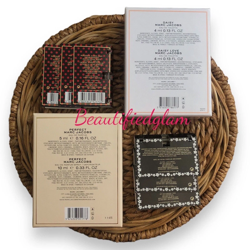 PAQUETE DE PERFUMES MARC JACOBS 10 PIEZAS Set para Mujer, NUEVO Foto 3 de 4