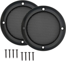 2pcs 3.5inch Mesh Speaker Grill Covers Guard Protector Speaker Decorative Circle