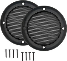 2pcs 3.5inch Mesh Speaker Grill Covers Guard Protector Speaker Decorative Circle