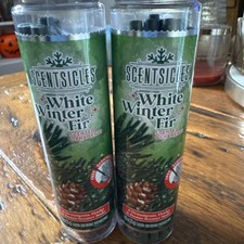 ScentSicles White Winter Fir Lot of 2 Scented Ornaments W/ Hooks 12 In Total 