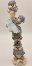 THE ENCORE GROUP INC.  STACKED UP SNOWMANS FIGURINE New With Tag