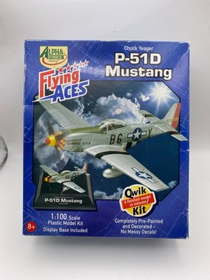 Alpha Force Model Plane Kit: Chuck Yeager P-51D Mustang: Flying Aces Series NEW