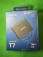 Samsung T7 4TB Portable External SSD Gray USB 3.2 NVMe 1050MB/s AES Encryption