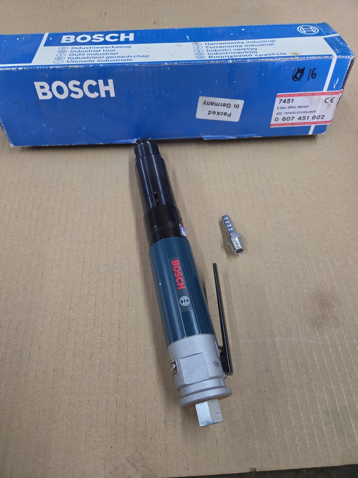 NOS Bosch Pneumatic impact wrench 7451/ 0 607 451 602 6.3 bar 360/min