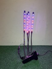 80 LED Plant Grow Light 4 Heads Gooseneck 3/9/12H Timer Dimmable - Clamp - BLACK