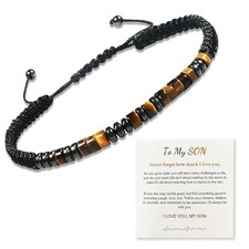 Stocking Stuffers Teens I Love You Morse Code To My Son tiger eye stone