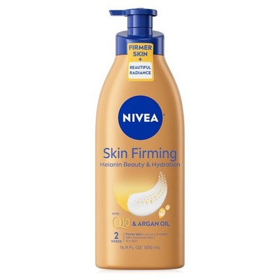 NIVEA Skin Firming Melanin Beauty & Hydration Body Lotion with Q10 and Argan Oil