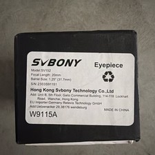 SVBONY SV152 Reticle Eyepiece 1.25 Inch Crosshair Eyepiece 20Mm Illuminated Cent