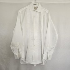 John W. Nordstrom Tuxedo Shirt White French Cuff Formal Wedding 14.5 x 33