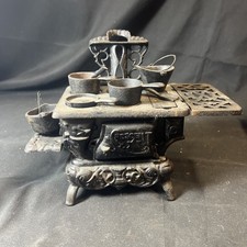 Vintage Mini Crescent Cast Iron Toy Stove  Accessories Toy Replica