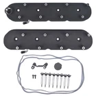Pair Valve Covers w/ Coil Mounts 8082-1 GM LS Cast Tall Black For LS1 LS2 LS3
