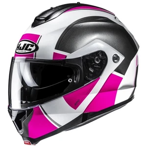HJC C91N Jyn Flip-Front Motorcycle Helmet MC8 Pink White