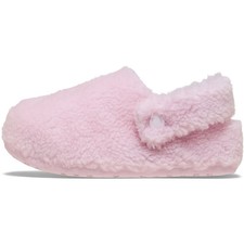 Crocs Classic Cozzzy Plush Lined Clog Slippers Women Pink Milk Size M9/W11 NWT 