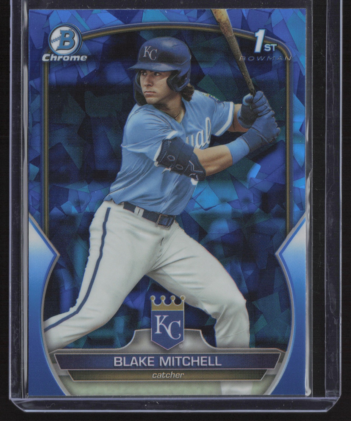 2023 Bowman Draft Sapphire Edition #BDC-133 Blake Mitchell blue sapphire