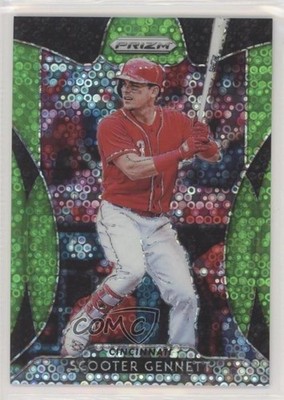 2019 Panini Prizm Lime Green Donut Circle Prizm 32/199 Scooter Gennett #75 00gy