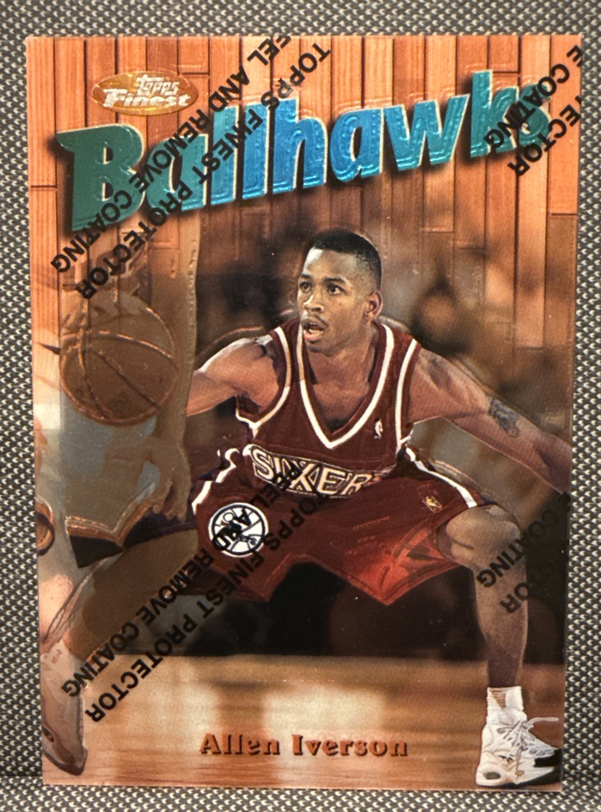 1997-98 Topps Finest - Allen Iverson #57 Promo Sample Uncommon Sixers