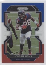 2021 Panini Prizm Red White & Blue Prizm Jordan Akins #35 0rq3
