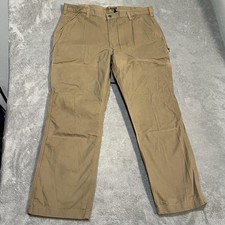 Carhartt Relaxed Fit Twill Utility Work Pants Mens 42x32 Brown Canvas Carpenter