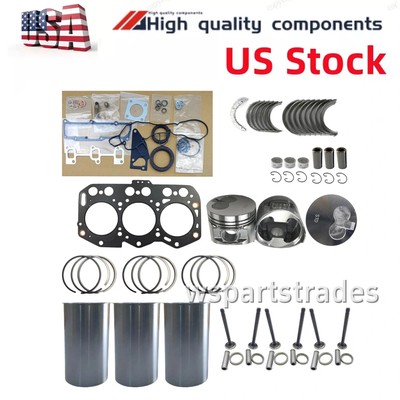 overhaul Rebuild Kit for for Yanmar 3TNV76 Engine  CT118 CT122 Ef116 Loader US