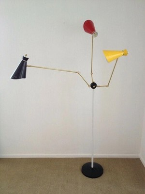 3 Color Floor Lamp with Movable Arms Mid-Century Arteluce Eames Atomic New item