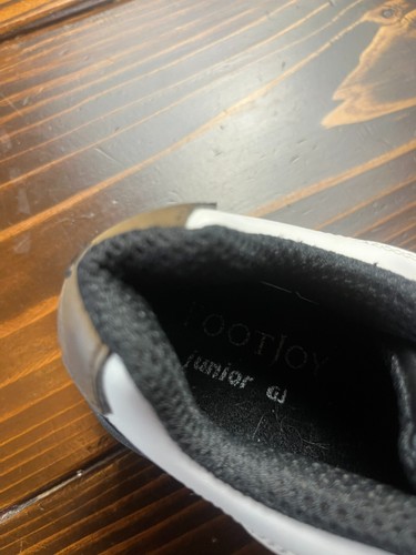 FootJoy Shoes, Junior Size Medium, White Brown Black, Golf Shoes, Lace Up - Picture 10 of 10