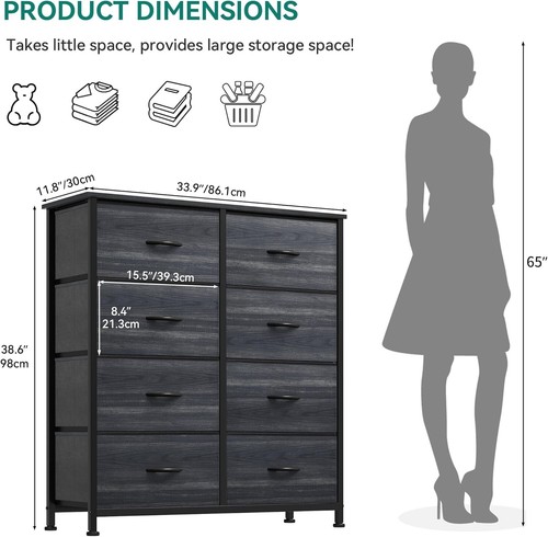 Multi-Functional Organizer Unit with 8 Drawers - Perfect for Bedroom & Hallway - Bild 5 von 8