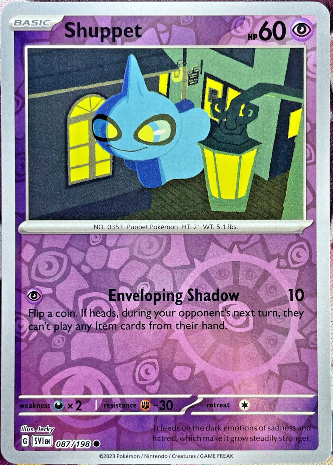 Shuppet Reverse Holo - 087/198 - Scarlet & Violet Base Pokemon 2023