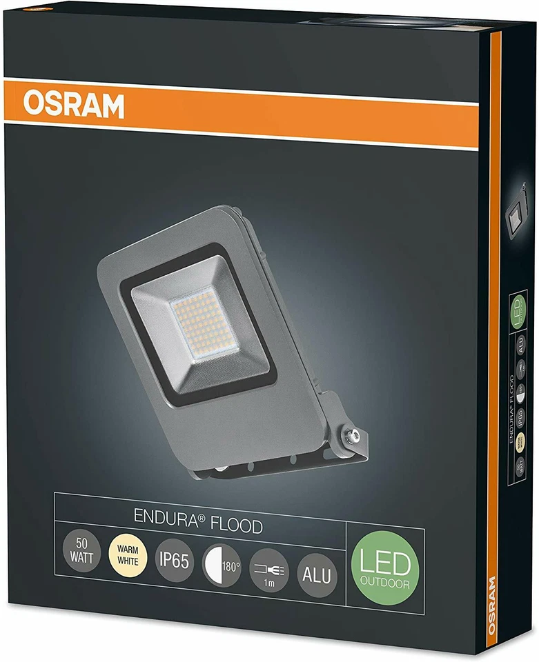 OSRAM LED Fluter für Außen grau Aluminium 50Watt 4000lm IP65 EEK:G (Spek.A-G) - Bild 3 von 3