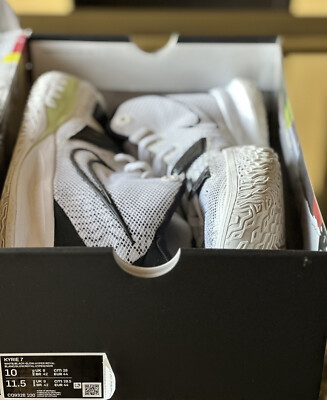 Nike Kyrie 7 Black White- CQ9326 100  Size 10