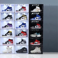 LED Shoe Box Stackable Light Up Sneaker Display Collection Storage Organizer XL