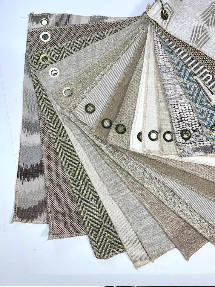 LOT 20 BERNHARDT Collection Beige White Cream FURNITURE Textile 17 x 12 " Swatch - Image 4 of 4