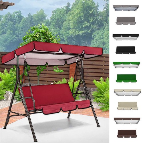 Garden Outdoor 3 Person Porch Swing Chair Bench Canopy Seat Ceiling Cover\ D5R7 - Bild 3 von 18