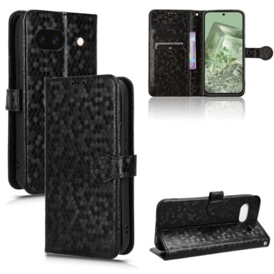Für Google Pixel 8a Honeycomb Punkt Textur Leder Telefon Hülle Schutzhülle