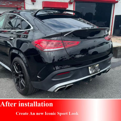 REAL CARBON Rear Trunk Spoiler Wing For Benz W167 GLE450 GLE63 GLE53 Coupe - Picture 4 of 15