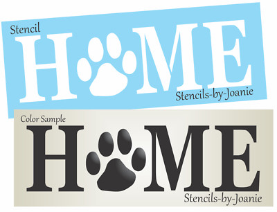 Joanie Stencil Home Puppy Dog Cat 3'' Paw Print Animal Track Pet Kennel DIY Signs