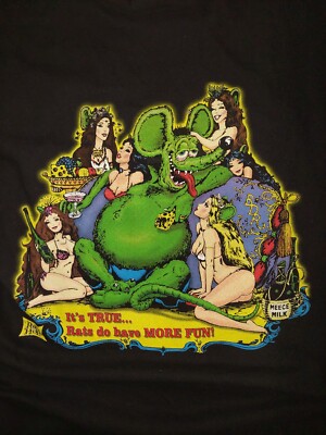 The Rats Hole Daytona Beach T Shirt Custom Bike Show 2006 Rat Fink