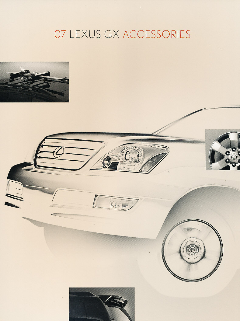 2007 Lexus GX GX470 Original Factory Accessories Brochure Folder