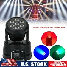 7 LED 105W RGBW Beam Moving Head Stage Lighting DMX512 Disco DJ Party Light