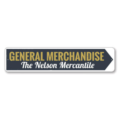Personalized General Merchandise Mercantile Arrow Company Store - Aluminum
