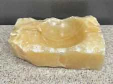 Vintage Handcrafted Quartz 2 Slot Ashtray 6”x3.75”x2” Rare, Excellent Condition